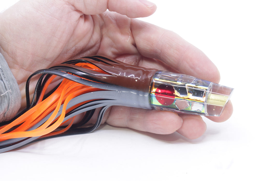 Tanigawa Lures Sunset Rainbow Cracked Glass Red Eyes Small Slant 7" 4oz Skirted