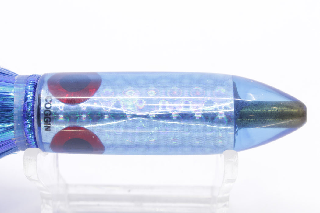 Coggin Lures Blue Rainbow Scale Peanut Stick Bullet 5.5" 3oz Strobez Blue/Pink