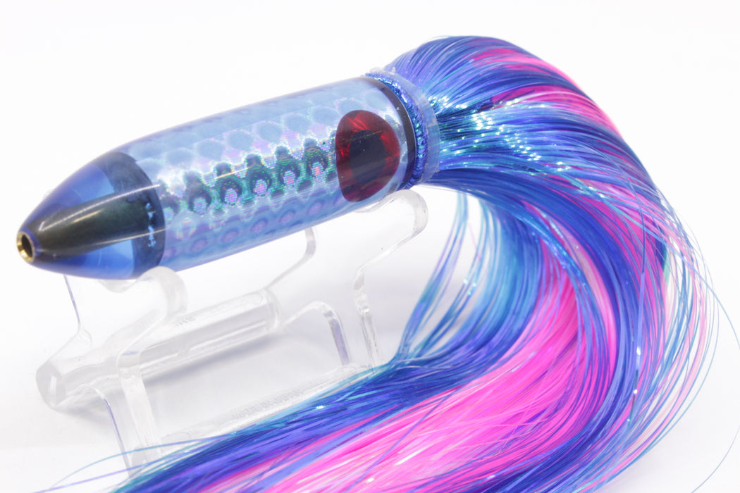 Coggin Lures Blue Rainbow Scale Peanut Stick Bullet 5.5" 3oz Strobez Blue/Pink