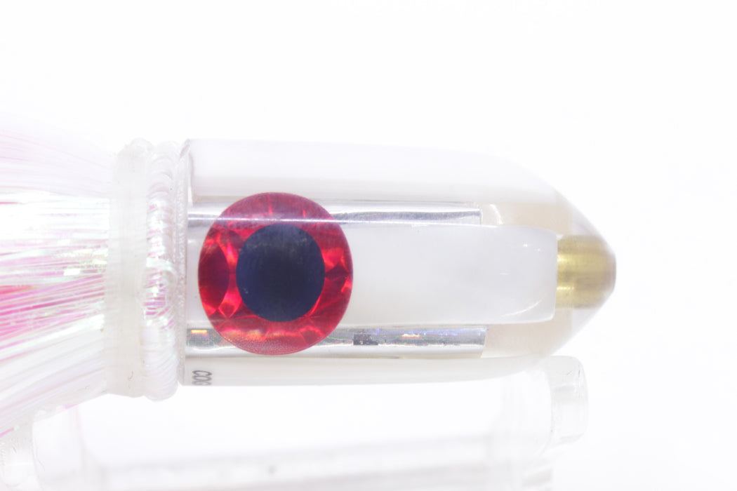 Coggin Lures Real White MOP Peanut SP Bullet 5.5" 2oz Strobez White/Pink