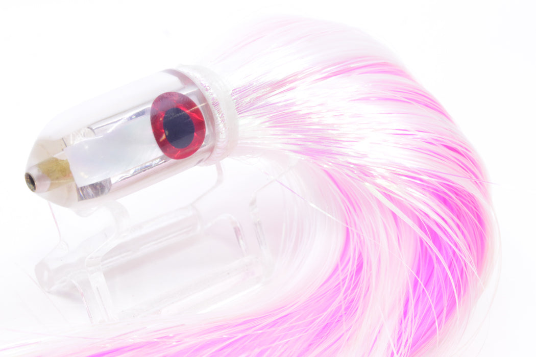 Coggin Lures Real White MOP Peanut SP Bullet 5.5" 2oz Strobez White/Pink