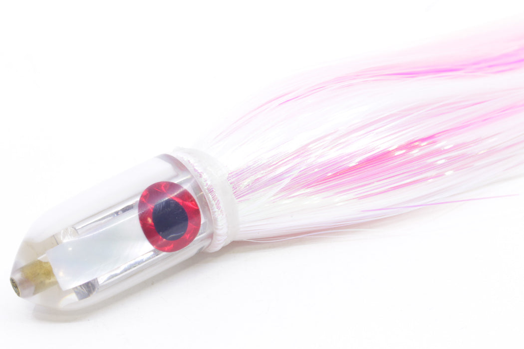 Coggin Lures Real White MOP Peanut SP Bullet 5.5" 2oz Strobez White/Pink