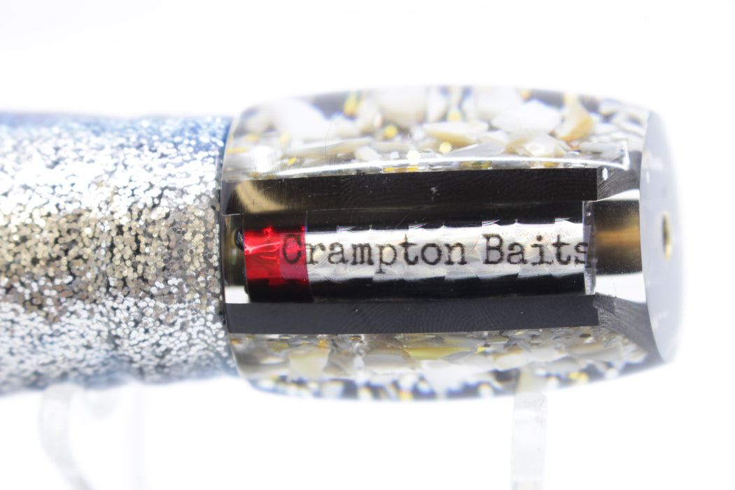 Crampton Baits Black Salt & Pepper Small DT 9" 4oz Skirted Blue Aurora-Silver