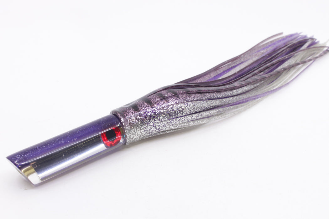 Coggin Lures Mirrored Purple Back Peanut Tube 5.5" 3oz Skirted Purple Aurora