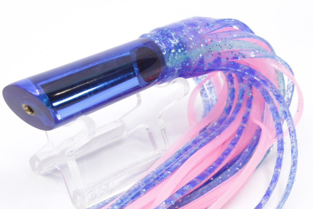 Coggin Lures Blue Mirrored Peanut Tube 5.5" 3oz Skirted Blue Dots/Pink