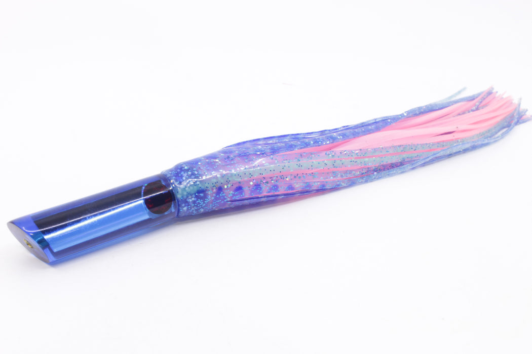 Coggin Lures Blue Mirrored Peanut Tube 5.5" 3oz Skirted Blue Dots/Pink
