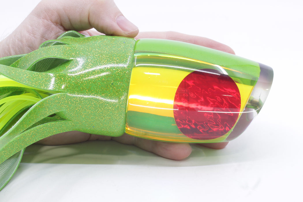 Koya Lures Green Chrome Red Eyes XL 861 16" 14oz Vinyl Lime Green