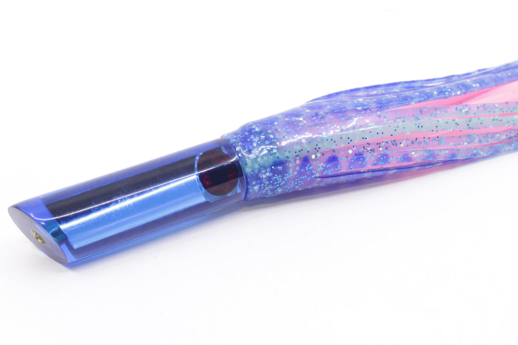 Coggin Lures Blue Mirrored Peanut Tube 5.5" 3oz Skirted Blue Dots/Pink