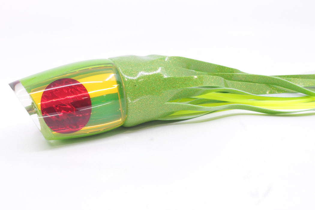 Koya Lures Green Chrome Red Eyes XL 861 16" 14oz Vinyl Lime Green