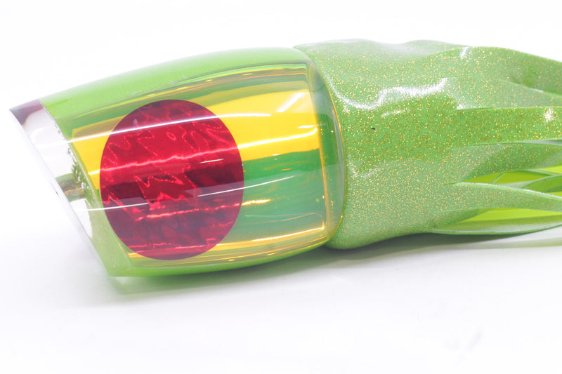 Koya Lures Green Chrome Red Eyes XL 861 16" 14oz Vinyl Lime Green