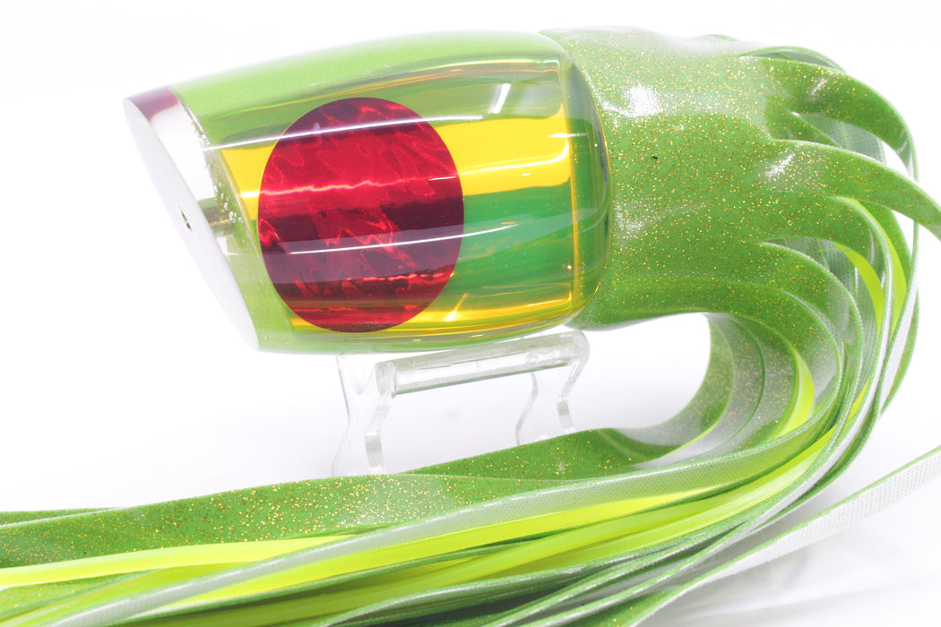 Koya Lures Green Chrome Red Eyes XL 861 16" 14oz Vinyl Lime Green