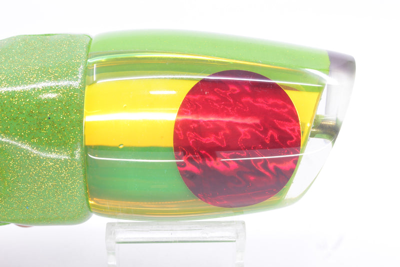 Koya Lures Green Chrome Red Eyes XL 861 16" 14oz Vinyl Lime Green