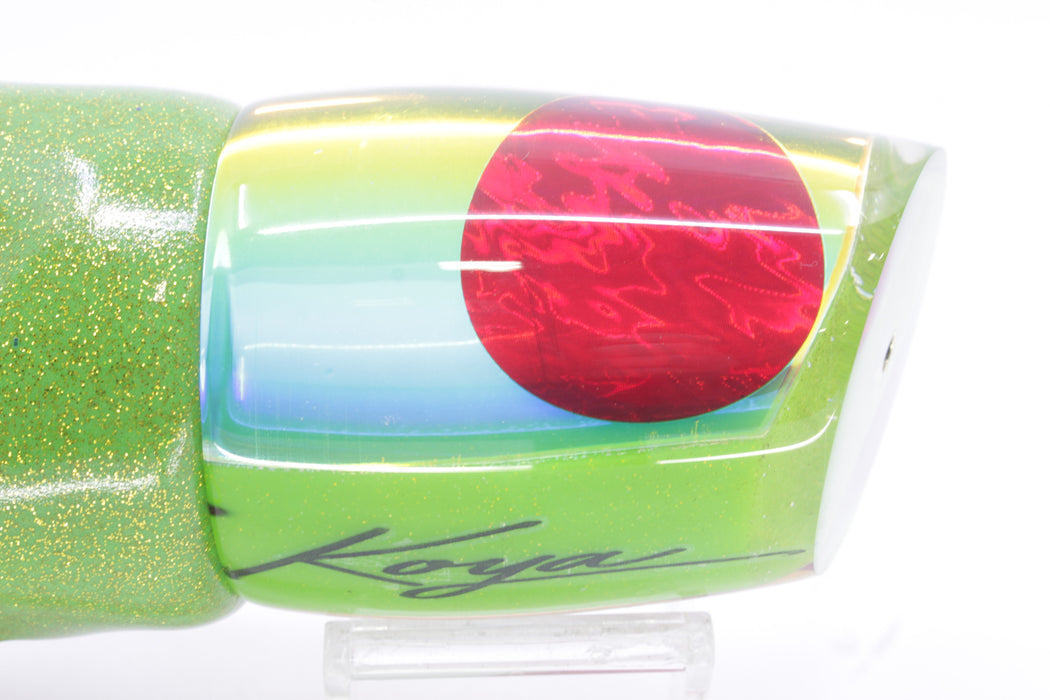 Koya Lures Green Chrome Red Eyes XL 861 16" 14oz Vinyl Lime Green