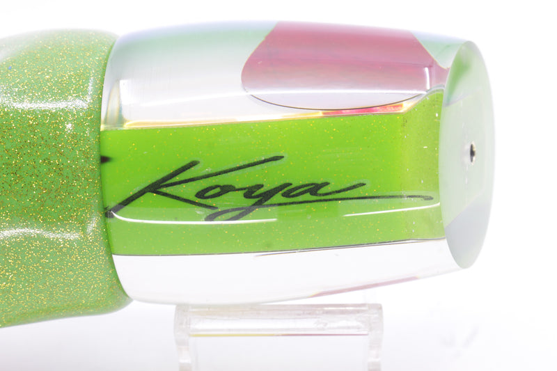 Koya Lures Green Chrome Red Eyes XL 861 16" 14oz Vinyl Lime Green