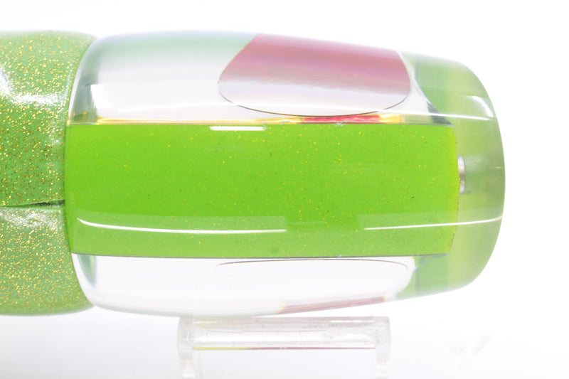 Koya Lures Green Chrome Red Eyes XL 861 16" 14oz Vinyl Lime Green