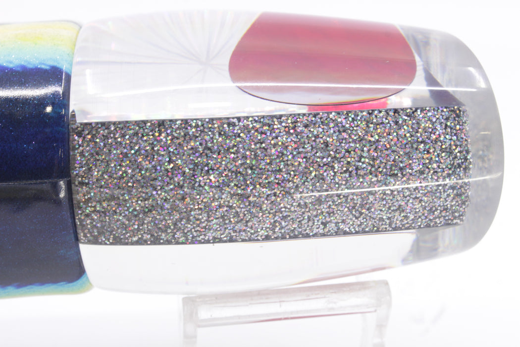 Koya Lures Silver Rainbow Starburst Red Eyes XL 861 16" 15oz Fire Tailz Vinyl Yellowfin