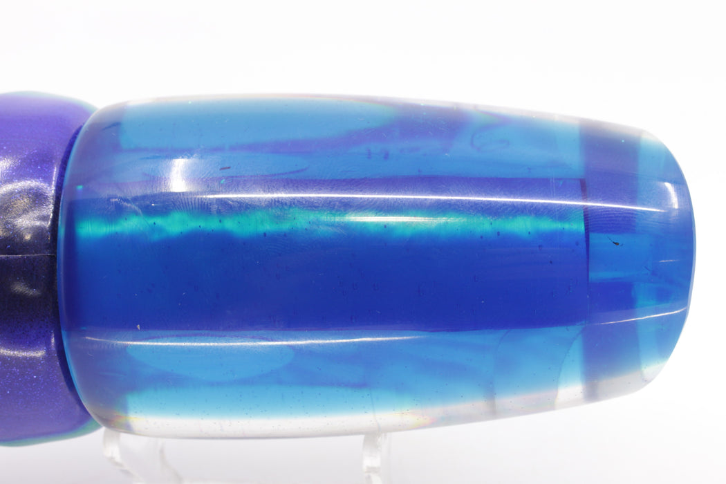 Marlin Magic Blue-Purple Abalone Blue Back Red Eyes Super Dog 16" 17oz Fire Tailz Vinyl