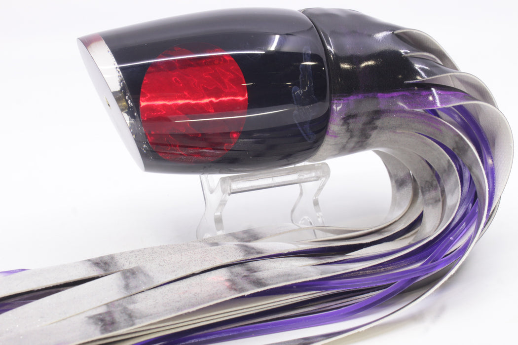 Koya Lures Black Pearl Red Eyes XL 861 16" 15oz Fire Tailz Vinyl Purple Drip