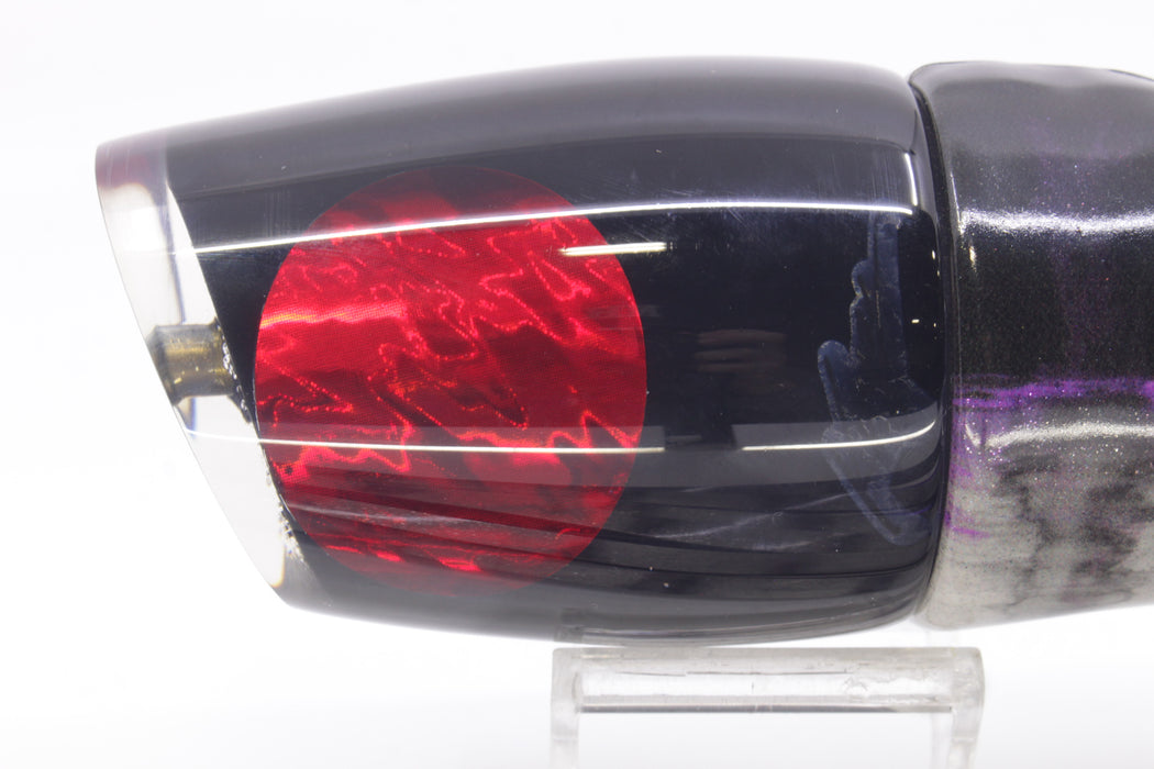 Koya Lures Black Pearl Red Eyes XL 861 16" 15oz Fire Tailz Vinyl Purple Drip