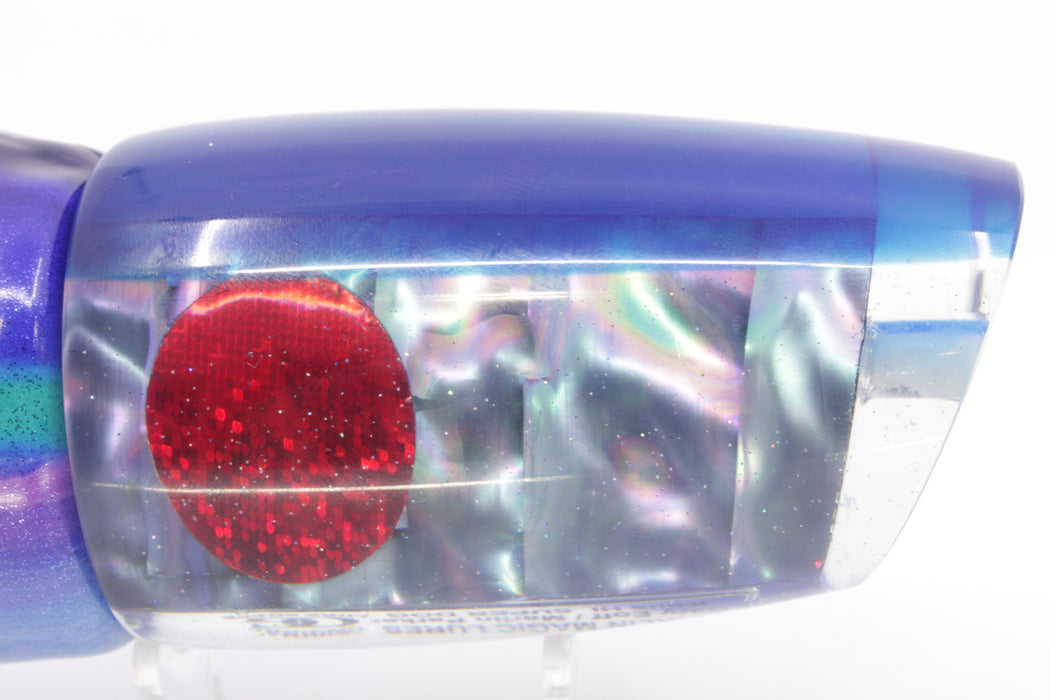 Marlin Magic Blue-Purple Abalone Blue Back Red Eyes Super Dog 16" 17oz Fire Tailz Vinyl