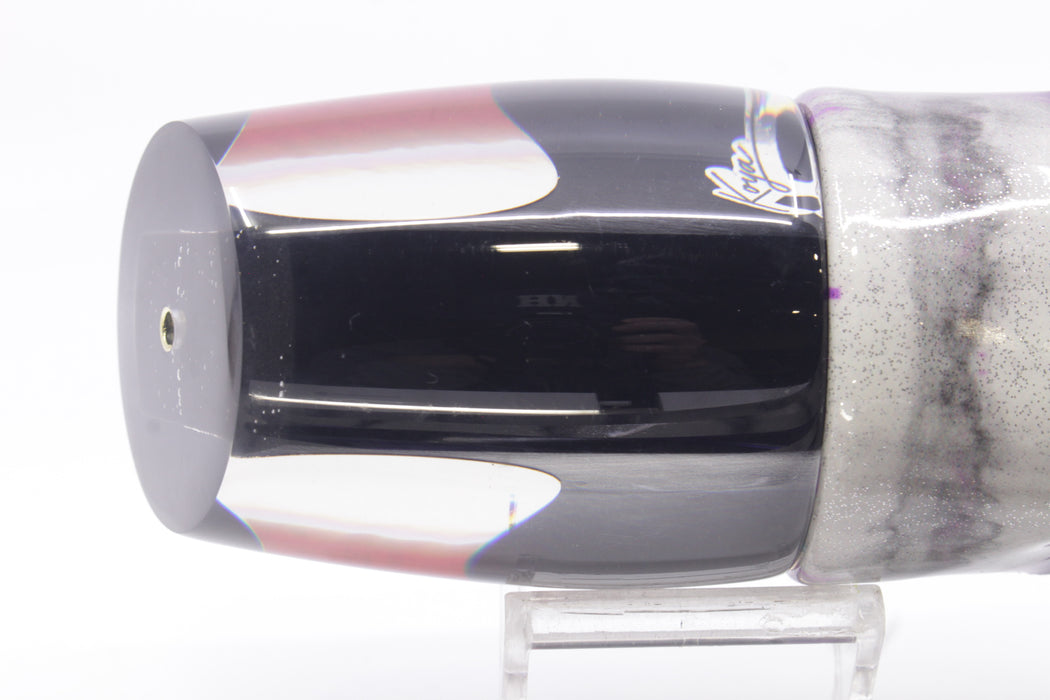 Koya Lures Black Pearl Red Eyes XL 861 16" 15oz Fire Tailz Vinyl Purple Drip