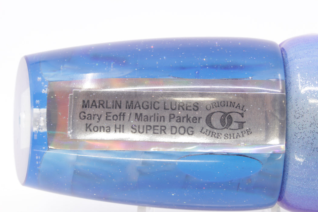 Marlin Magic Blue-Purple Abalone Blue Back Red Eyes Super Dog 16" 17oz Fire Tailz Vinyl