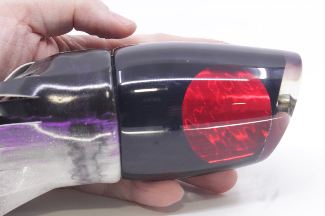 Koya Lures Black Pearl Red Eyes XL 861 16" 15oz Fire Tailz Vinyl Purple Drip