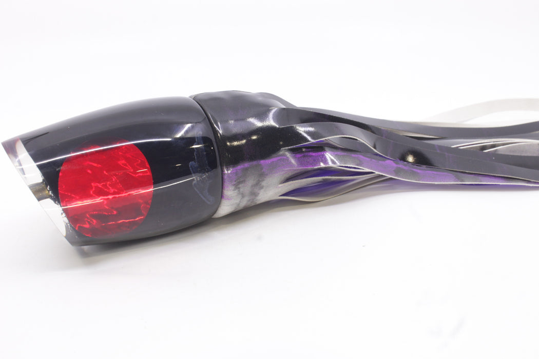 Koya Lures Black Pearl Red Eyes XL 861 16" 15oz Fire Tailz Vinyl Purple Drip