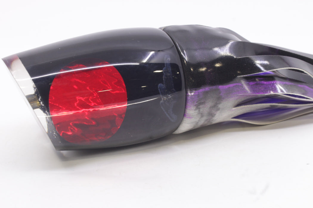 Koya Lures Black Pearl Red Eyes XL 861 16" 15oz Fire Tailz Vinyl Purple Drip