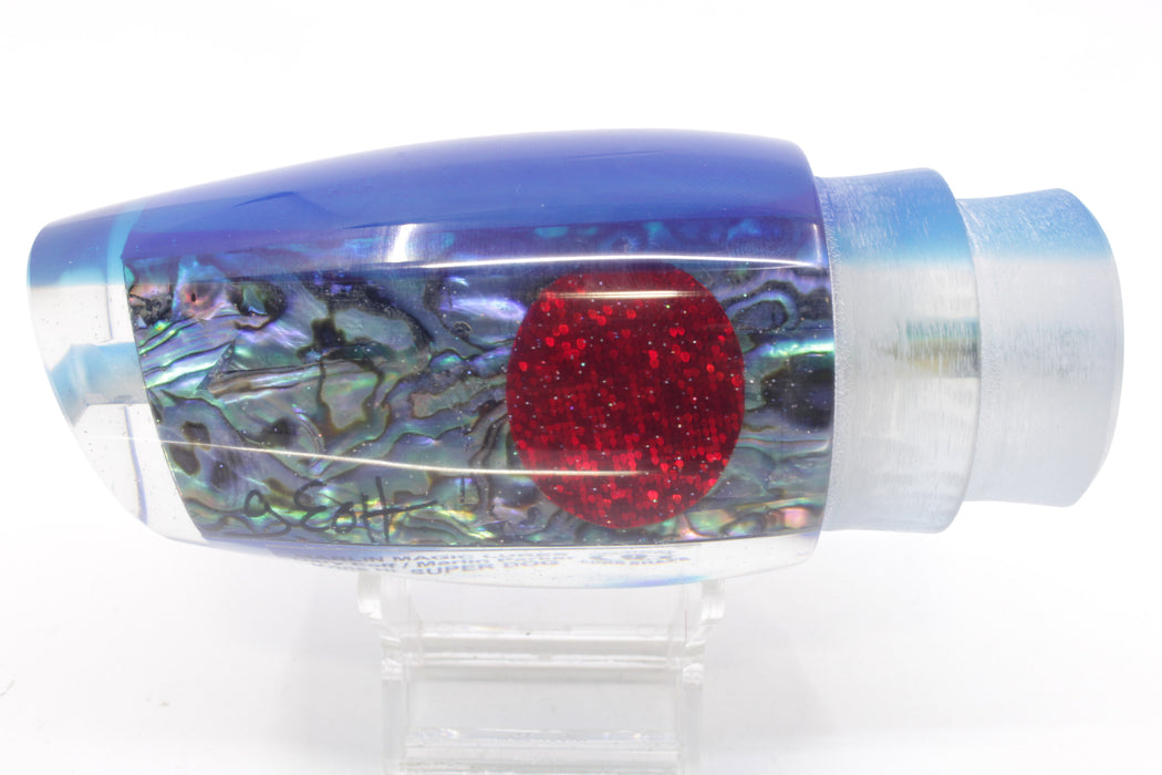 Marlin Magic Lures Paua Shell Blue Back Red Eyes Super Dog 16" 12oz