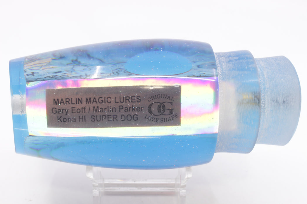 Marlin Magic Lures Paua Shell Blue Back Red Eyes Super Dog 16" 12oz