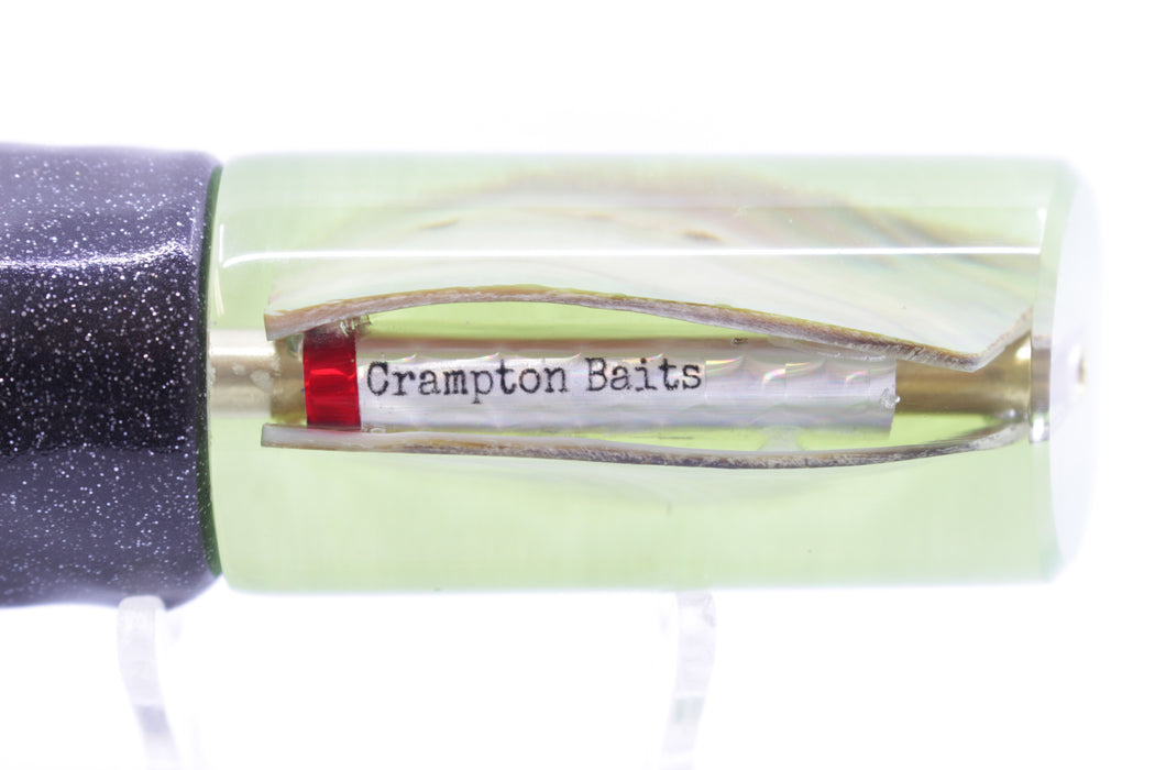 Crampton Baits Tan MOP Lime Green Pearl Back Tube 12" 6.5oz Vinyl Black