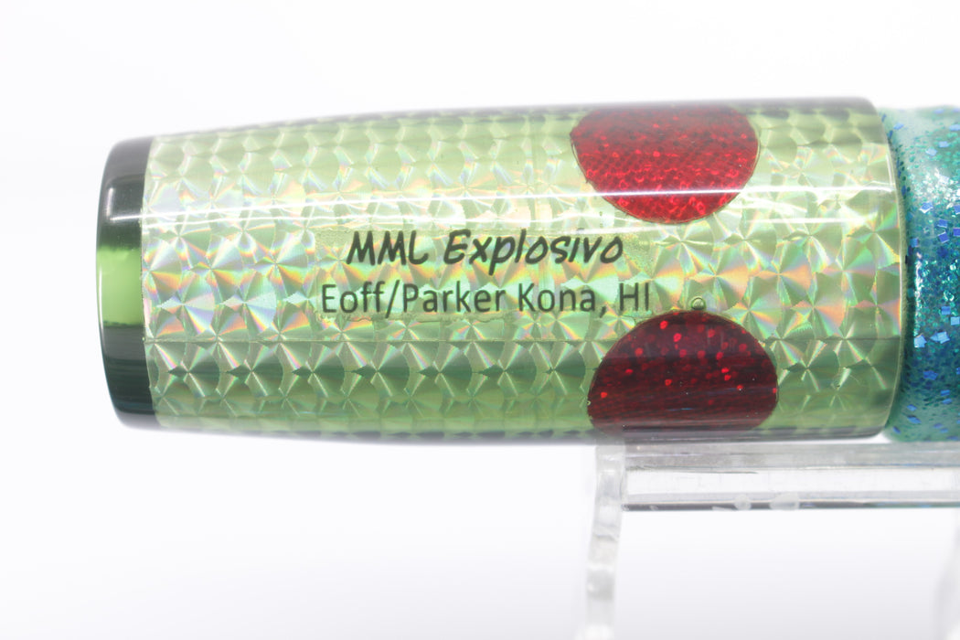 Marlin Magic Green Rainbow Scale Black Back Explosivo 12" 6.5oz Skirted