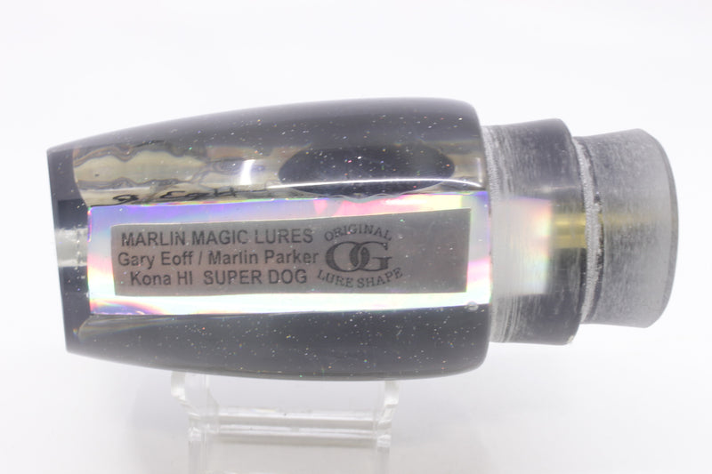 Marlin Magic Lures White Abalone Black Back Taxi Eyes Super Dog 16" 12oz