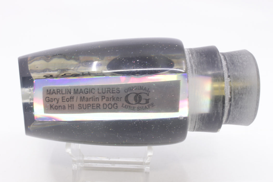 Marlin Magic Lures White Abalone Black Back Taxi Eyes Super Dog 16" 12oz