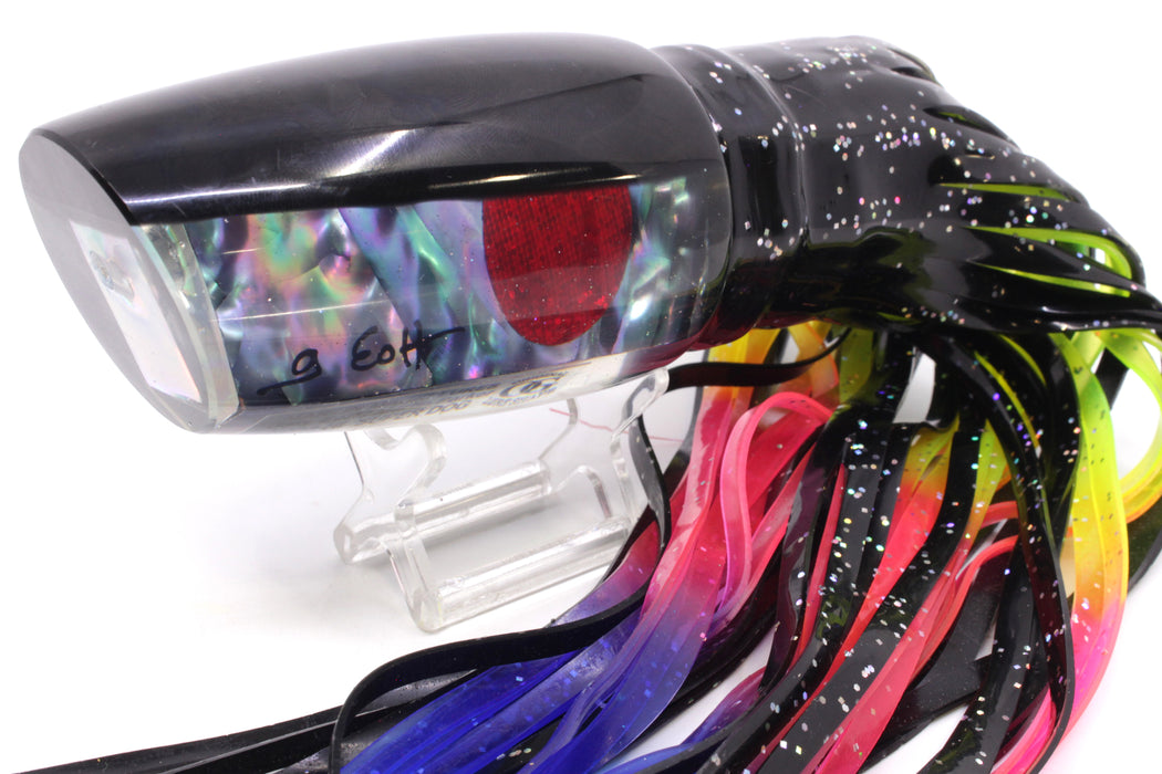 Marlin Magic Blue-Purple Abalone Black Back Super Dog 16" 17oz Skirted Black/Rainbow