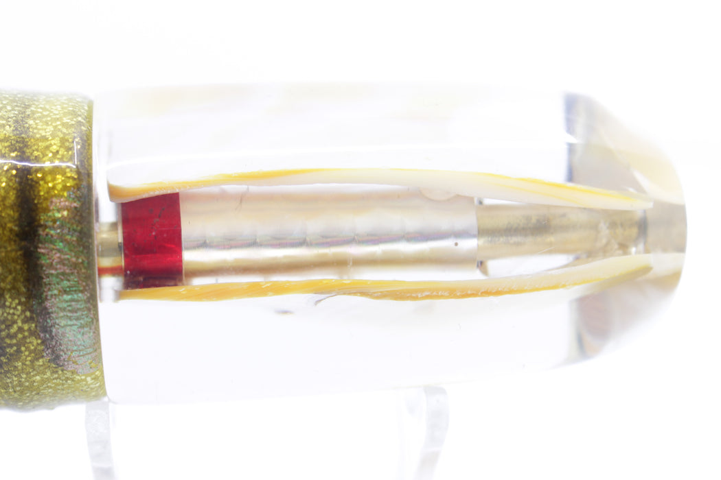 Crampton Baits Real Golden MOP HoG 14" 10.5oz Skirted Yellow Aurora-Silver