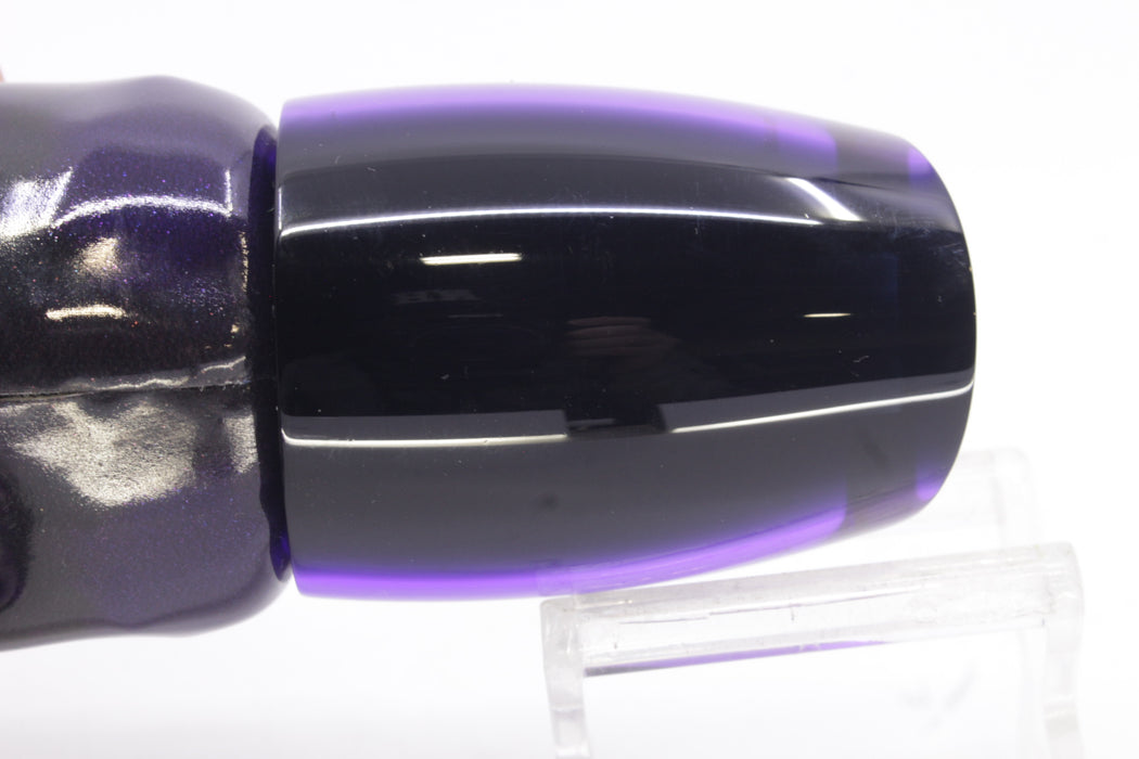 Moyes Lures Purple MOP Black Back Large J-Boy 14" 7.5oz Fire Tailz Vinyl Grape Juice