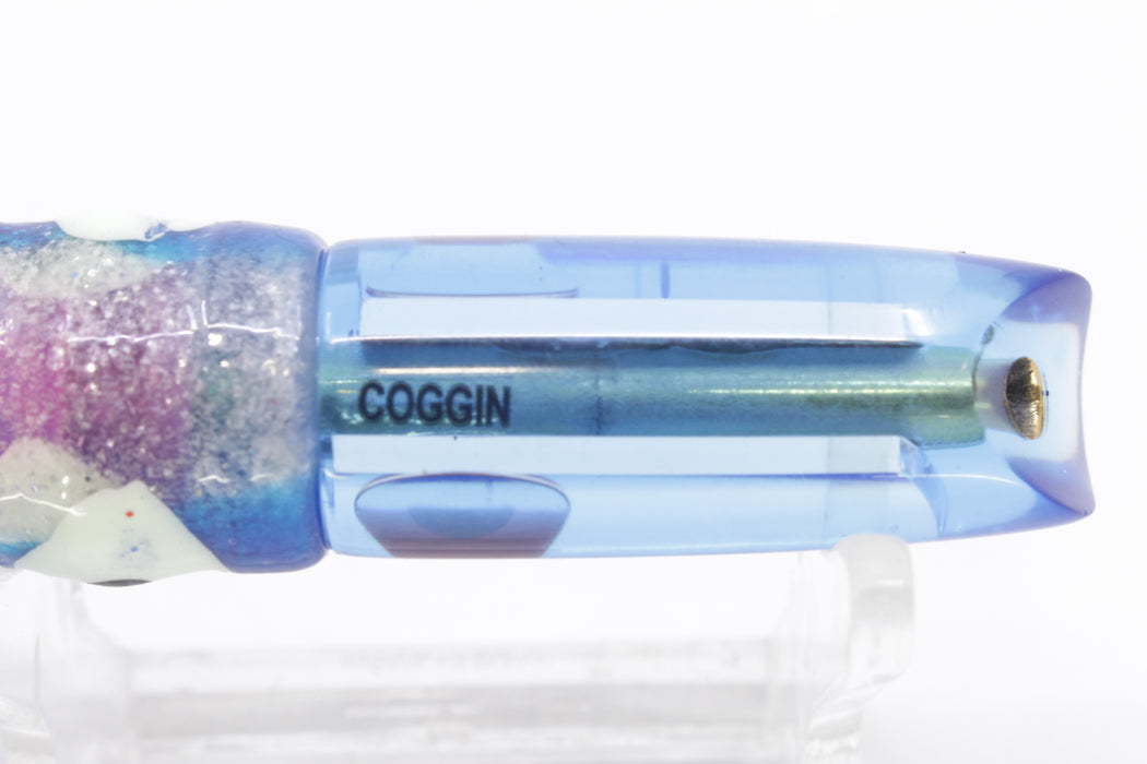 Coggin Lures Ice Blue Mirrored 70's Peanut Swimmer 4.5" 1oz Skirted