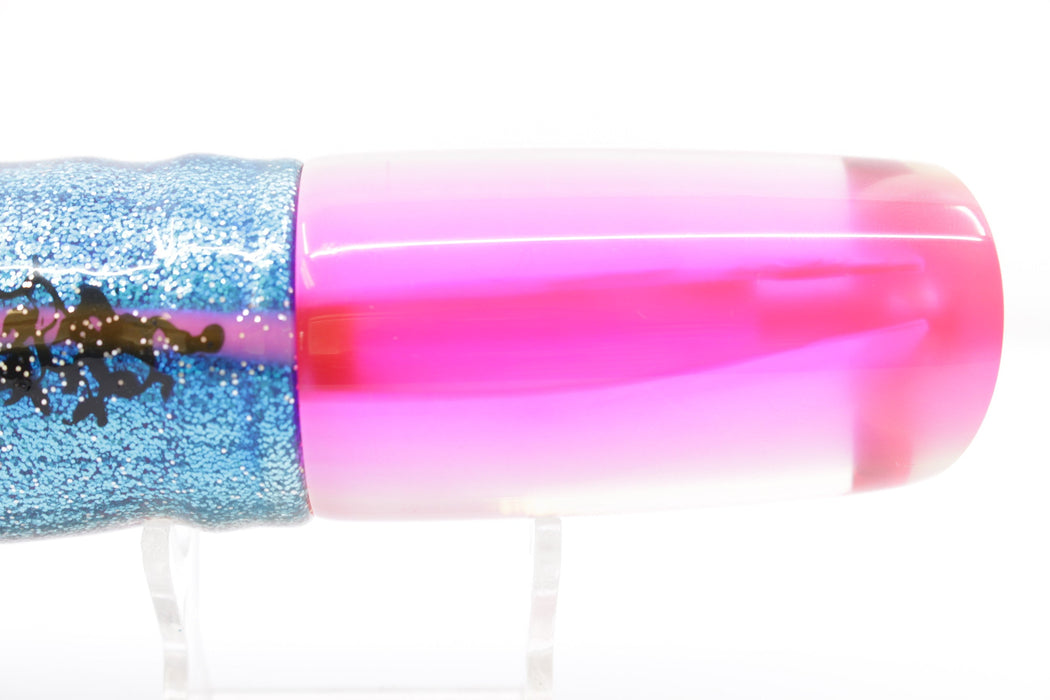 Crampton Baits Real White Ripple Shell Pink Back HoG 14" 10.5oz Skirted Blue-Silver-Pink EZ-K