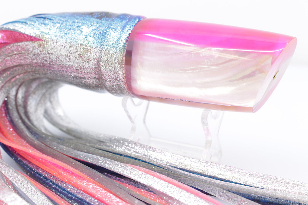 Crampton Baits Real White Ripple Shell Pink Back HoG 14" 10.5oz Skirted Blue-Silver-Pink EZ-K