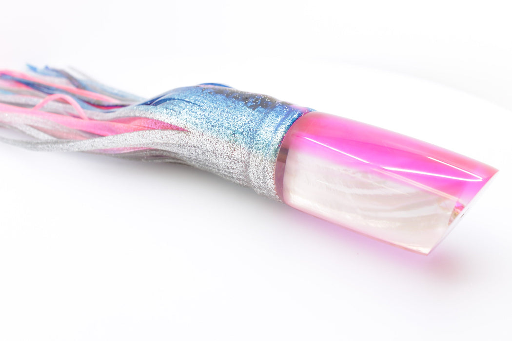 Crampton Baits Real White Ripple Shell Pink Back HoG 14" 10.5oz Skirted Blue-Silver-Pink EZ-K