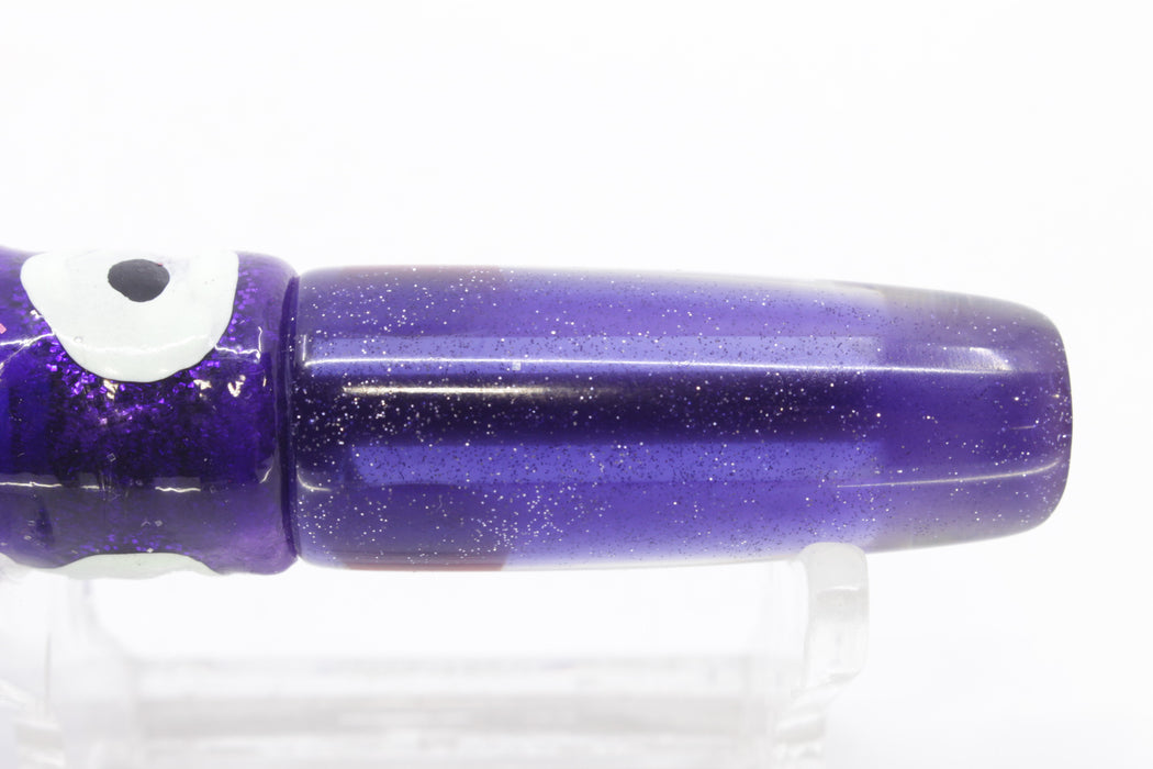 Coggin Lures Clear Mirrored Purple Back 70's Peanut Swimmer 4.5" 1oz Skirted