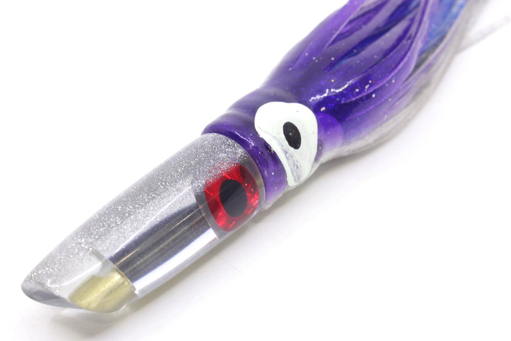 Coggin Lures Clear Mirrored Silver Back 70's Peanut Swimmer 4.5" 1oz Skirted