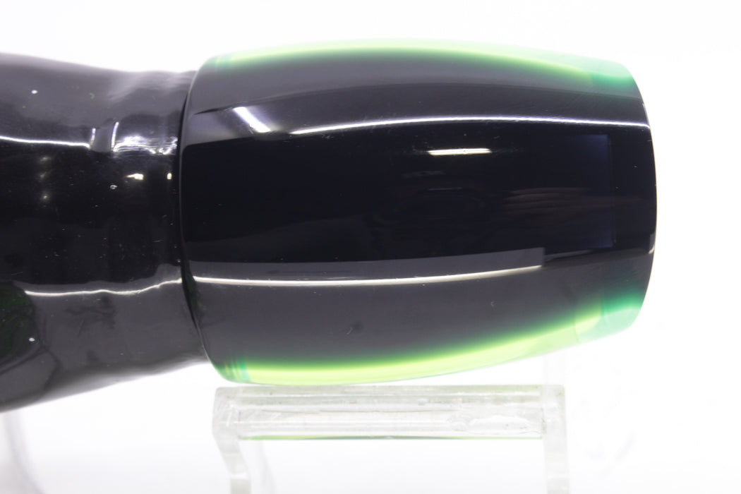 Moyes Lures Chartreuse MOP Black Back Large J-Boy 14" 9oz Skirted Black-Silver