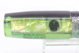 Marlin Magic Green Awabi Shell Black Back Doll Eyes Medium Hard Head 9" 5oz Skirted