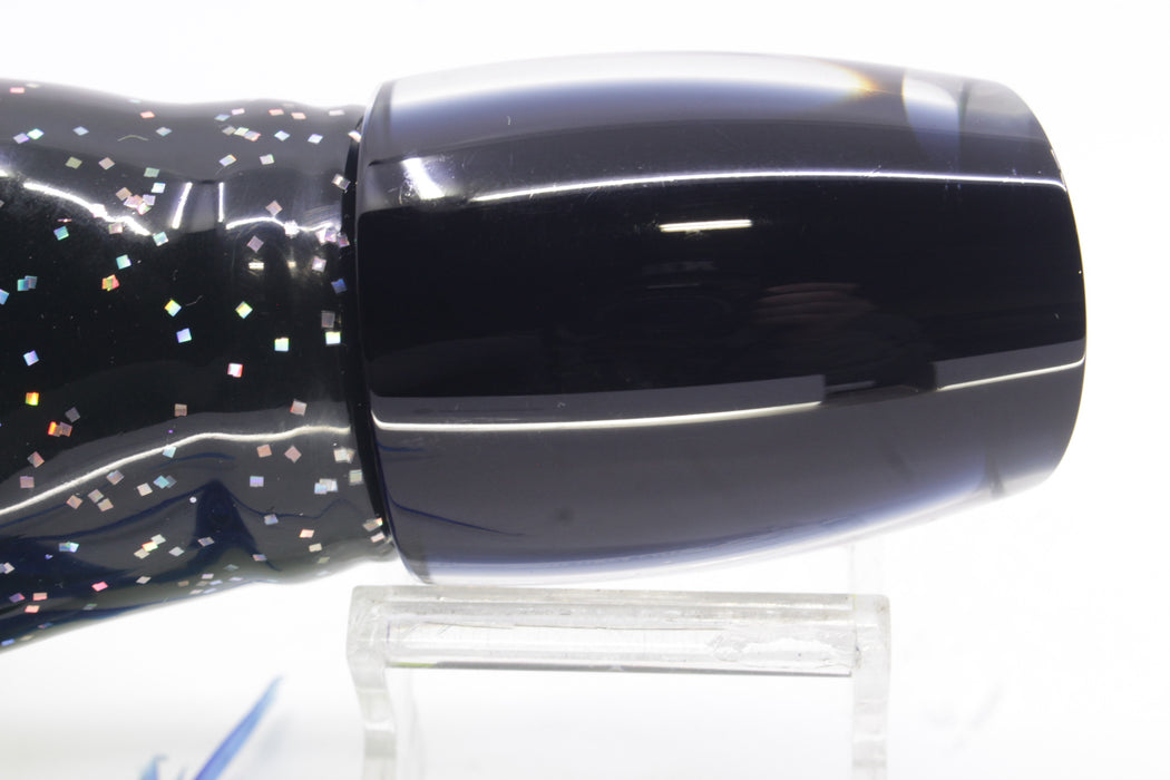 Moyes Lures Black Pearl Black Back Taxi Eyes Large J-Boy 14" 9oz Skirted Magic Johnson