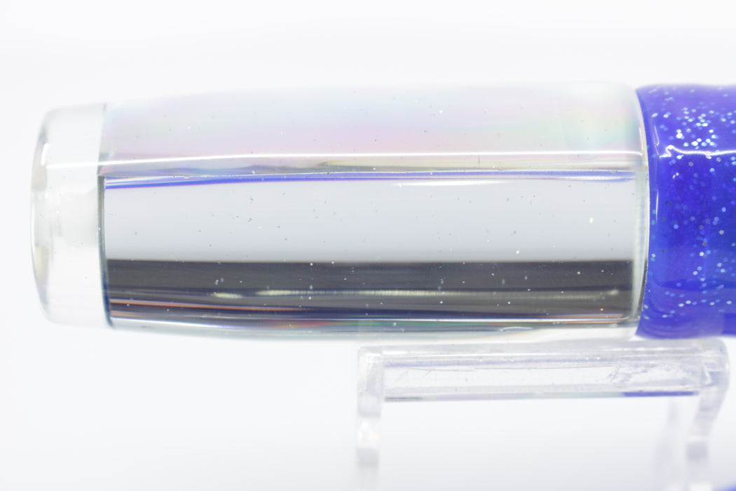 Marlin Magic Clear Mirrored-Rainbow Medium Hard Head 9" 5oz Skirted Blue-White