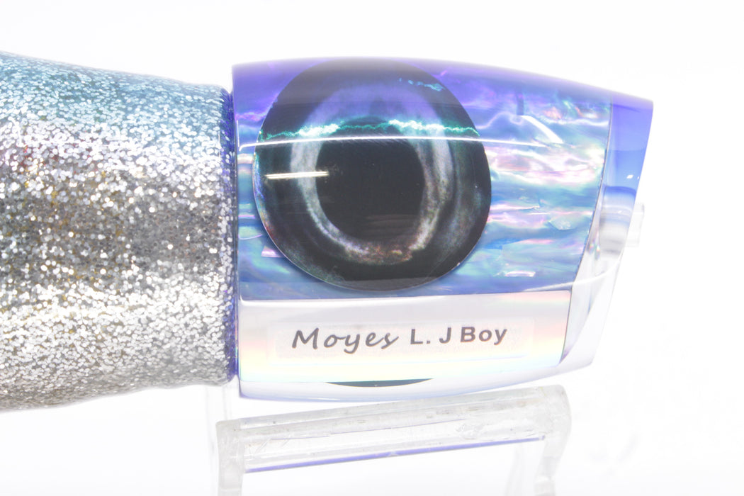 Moyes Lures Rainbow MOP Blue Back Large J-Boy 14" 9oz Skirted Pink Line-Blue-Silver