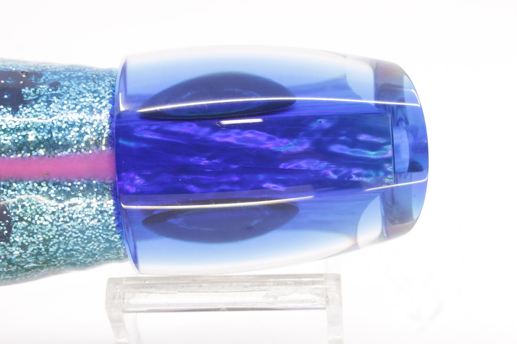 Moyes Lures Rainbow MOP Blue Back Large J-Boy 14" 9oz Skirted Pink Line-Blue-Silver